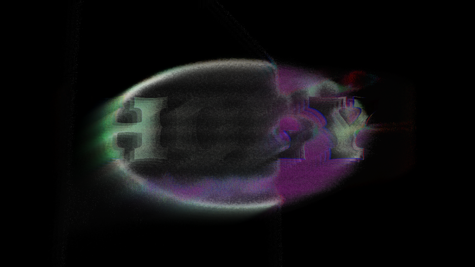 3D neon audio visualizer with glowing waveforms reacting to bass